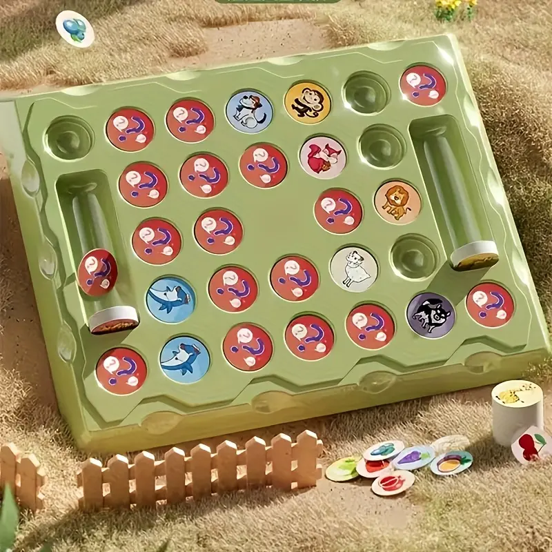 Memory Chess Board Challenge Game, Flip Matching Board Memory Toy, Boosts Memory & Observation Skills, Interactive Parent-Child Game, Ideal for Multiplayer Family Fun