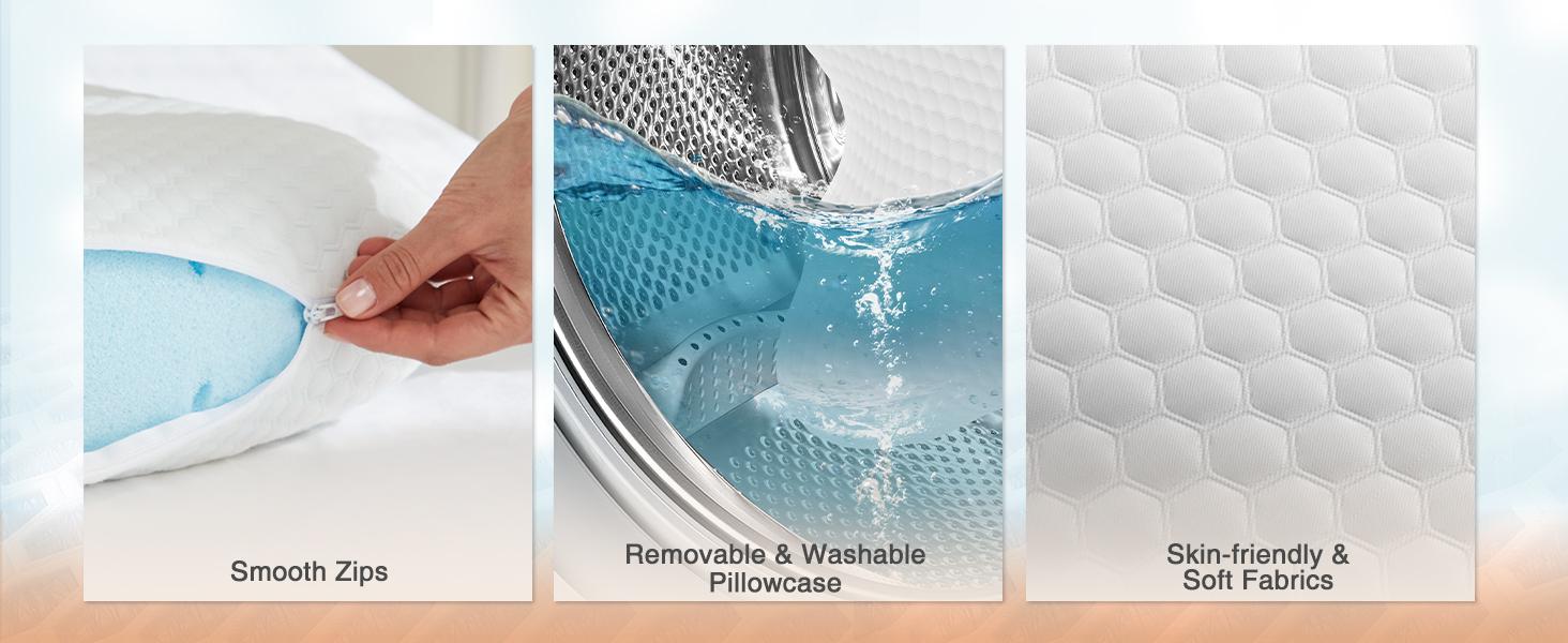 【Deal】Sweet Furniture Standard Size Memory Foam Pillow Side Sleepers Cooling Hotel Pillow with Removable, Machine Washable Cover - 1 Pack, 24" x 16" 【Deal】Sweet Furniture Standard Size Memory Foam Pillow Side Sleepers Cooling Hotel Pillow with Removable, Machine Washable Cover - 1 Pack, 24" x 16"