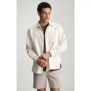 BILL DENIM SHIRT IN ECRU LINEN DENIM