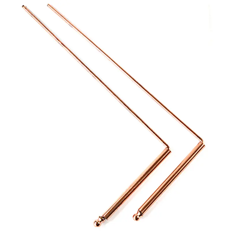 Copper Dowsing Rods Set 9.25" x 4.5" — L-Rod Divining Pair for Dowsing