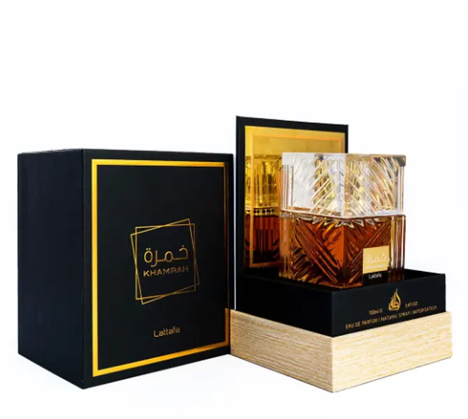 Lattafa Khamrah Unisex Alcohol-Based Liquid Perfume - Rich Arabic Aromatic Spicy Scent, Highly Scented, Strong Scented, Long Lasting Perfume, Single Item