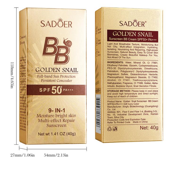 Buildable Medium-to-Full Coverage Snail BB Cream - Matte Finish, Hydrating & Oil-Controlling, Natural Look, Refreshing Non-Greasy, Ideal for Makeup Beginners, Great Holiday Gift