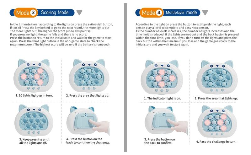 Fast Quick Push Game Bubble Stress Relief Toys for Kids Trend Game 3rd Generation Cute Animals Version