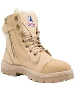 Steel Blue Men's Southern Cross 6" Zip And Lace-Up Wp Scuff Work Boot Toe - 812961-Snd