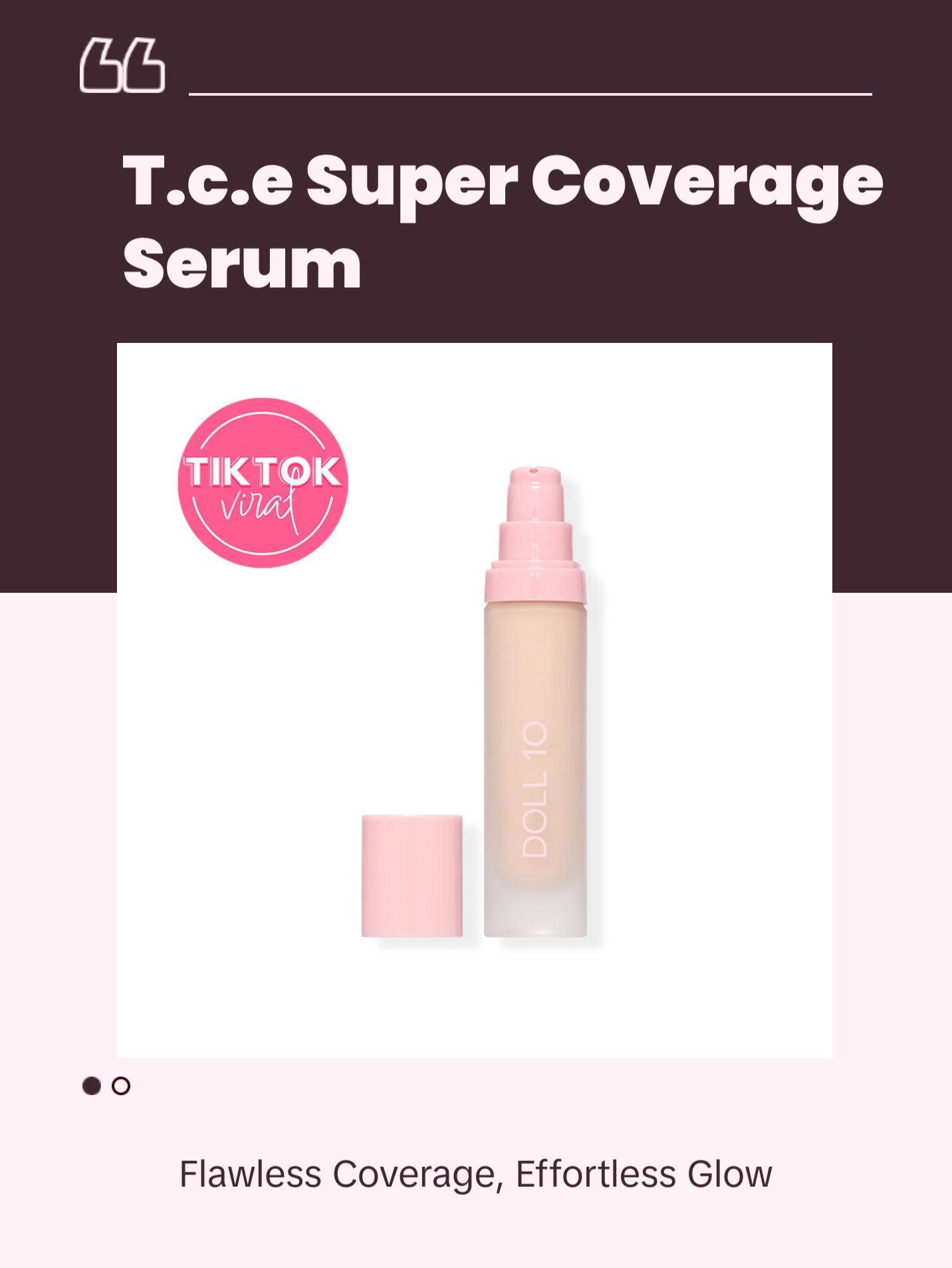T.C.E Super Coverage Serum Makeup with Peptides Concealer Foundation