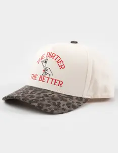 THE HAPPIEST The Dirtier The Better Womens Snapback Hat, Leopard