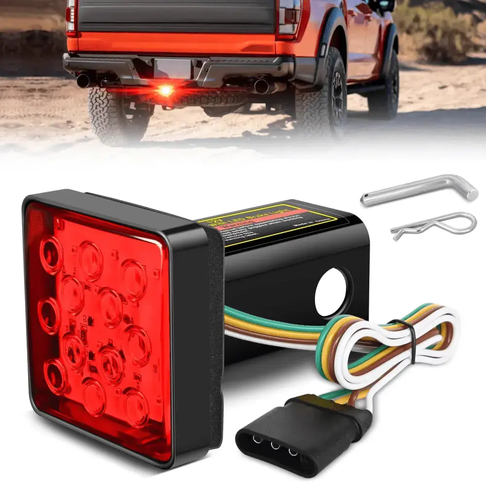 Nilight 12LED Brake Light Trailer Hitch Cover