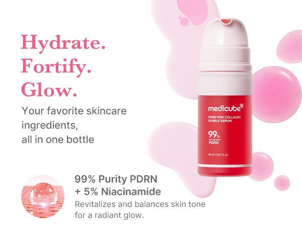 [NEW] [medicube] PDRN Pink Collagen Bubble Serum | Dual-Layer Micro-Bubble K-Beauty Serum for Firm, Plump & Radiant Skin | Hydrating, Healthy-looking Glow | PDRN, Collagen, Niacinamide