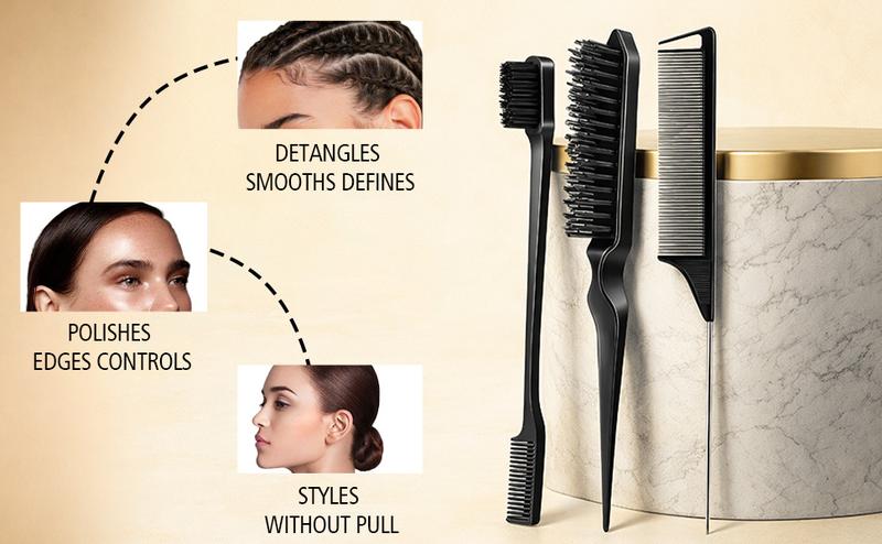 Hair Wax Stick Set, 4 Counts Long-lasting Fly Away Tamer Zero Crunch FlakesEdge Slick Pomade for Baby Hairs Natural Hold Gel Haircare Smooth Hair Wax Stick Set, 4 Counts Long-lasting Fly Away Tamer Zero Crunch FlakesEdge Slick Pomade for Baby Hairs Natural Hold Gel Haircare Smooth