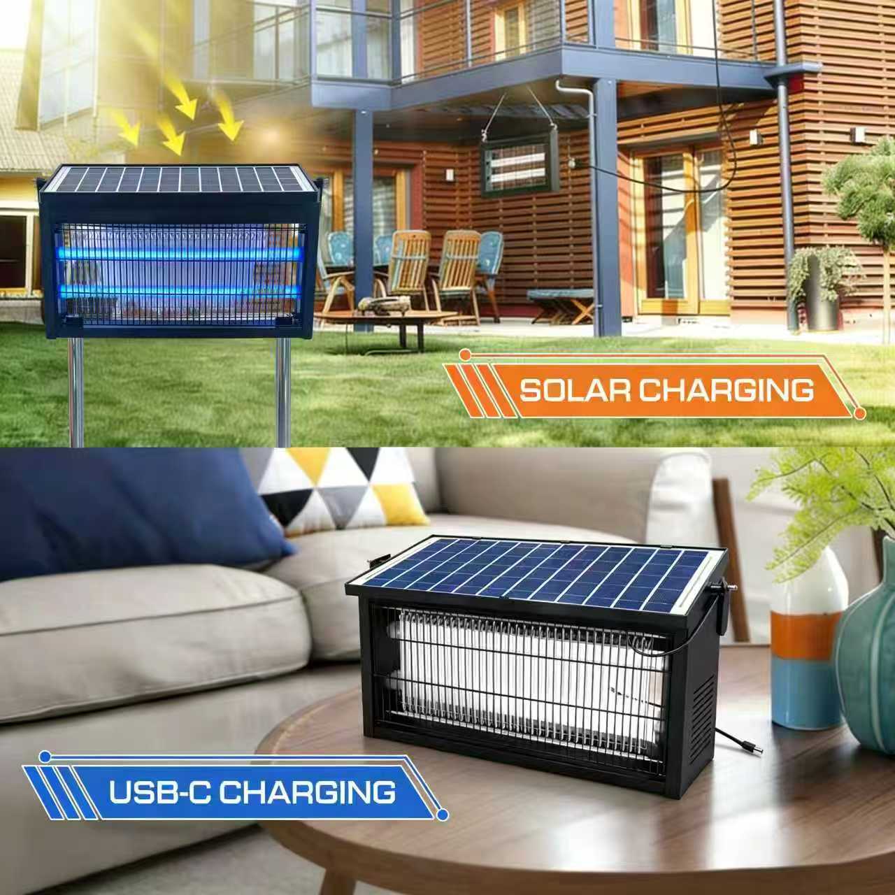 The new solar outdoor mosquito-killing lamp saves electricity and worry-free. It can be protected at any time in the countryside, courtyards, camping, fishing, and picnics. The most romantic gift to protect your family