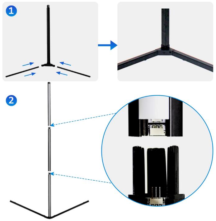 DAYBETTER Smart RGB LED Corner Floor Lamp, 16M Colors Music Sync with APP & Remote, Dimmable Corner Ambient Light for Accent Lighting, Perfect Match with Main Light for Whole Room Illumination, For Bedroom Living Room Gaming Room