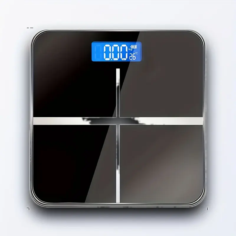Digital Bathroom Weight Scale - Regular Version Black, Precise Measurement, LED Display, 400lb Plastic Scale (Only for Weighing Body Weight-No Battery Included), Precise Weight Measurement
