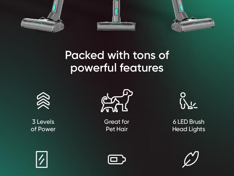 Wyze Cordless Vacuum S — Lightweight Stick Canister Vac, Rechargeable, Powerful 20,000Pa Suction, Great for Home/Car, Rugs, Hardwood Floors, Carpets