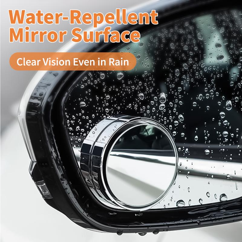 2PCS Wide Angle Car Blind Spot Mirror for SUV Trucks Safety, Universal 360° Adjustable Rearview Side Mirror