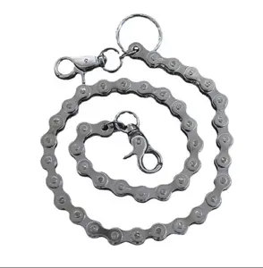 Vintage Silver Bike Chain Waist Chain – Y2K Punk Hip Hop Denim Jewelry