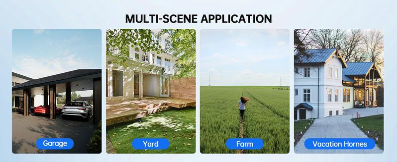 ZEEPORTE 2K WIFI  Security Cameras Wireless Outdoor-360° PTZ Cameras for Home Security with Solar Panel/Battery Powered, Night Vision, Two-Way Audio, PIR Sensor