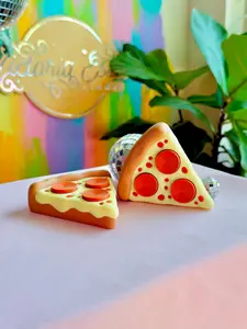 3D Printed Pizza Slice Clicker Cute Fidget Toy Stress Relief Sensory Desk Toy Gift