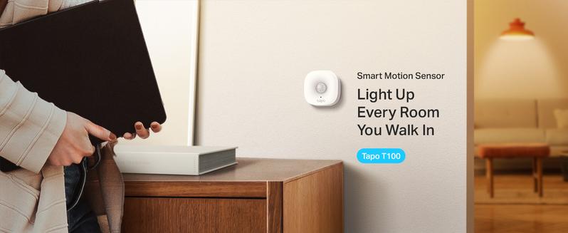 TP-Link & Tapo T100 Smart Motion Sensor – 120° Wide-Range, 3-Level Sensitivity (3/5/7 m), Sub-1G Low-Power Wireless, 2-Year Battery, Real-Time App & Hub Alarm, Magnetic/3M Mount, Requires Tapo Hub