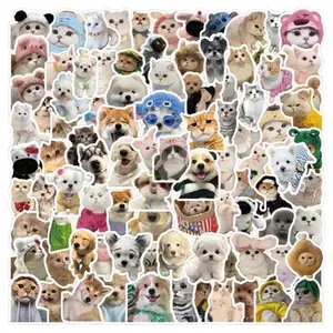[Random 5 Stickers] Cute Cat & Dog Emoji Stickers, Funny Meme Pack