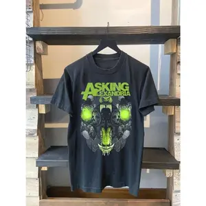 Hot Rare Asking Alexandria Moving On Black Cotton T Shirt Full Size S-3XL NPZ