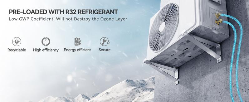 YITAHOME 9000/12000/18000/24000 BTU Mini Split Air Conditioner Heat Pump System, Wifi Enabled, 19/20 SEER2 115V Inverter Ductless AC Cool Up to 450/750 Sq. Ft, Compatible with Alexa, Complete Installation Kit, Energy Efficient Cooling & Heating