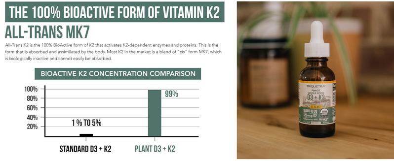 Plant-D3 + K2 5,000 IU D3 Strength (MenaQ7) Healthcare Vitamin