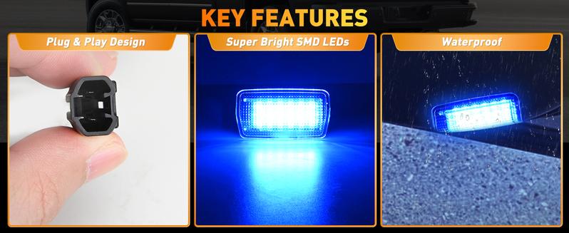 Nilight 2PCS LED Interior Door Panel Light Courtesy Warning Lights Blue Beam Plug and Play for Toyota Avalon Sienna Venza Camry Prius 4Runner Lexus IS ES GS LS RX GX LX Subaru BRZ
