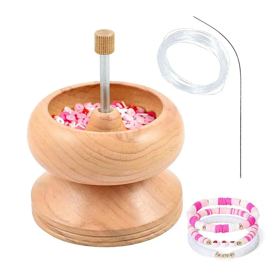 Seed Bead Spinner for Jewelry Making - Clay Bead Spinner Kit with Big Eye Beading Needle & Wire - Birthday Christmas Gifts
