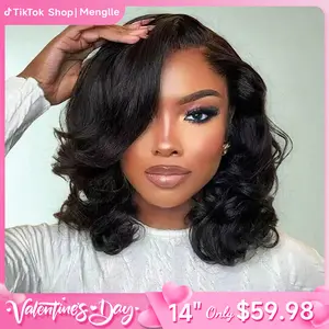 [Free Upgraded 7x6 Lace] Menglle Hair Glueless 250% Density 7x6 Lace Closure Wig Bouncy Body Wave Pre Cut Pre Bleached Ready Go Wigs Side Part#springfresh#GiftedInLove