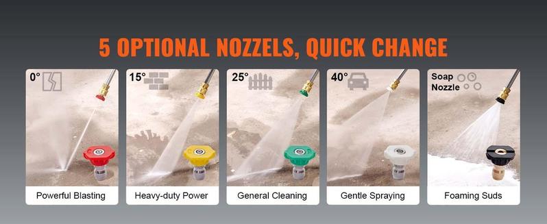 VEVOR Gas Pressure Washer, TikTokShopBlackFriday, Max 4400 PSI 4.0 GPM, Gas Powered Pressure Washer with Copper Pump, Spray Gun and Extension Wand, 5 Quick Connect Nozzles, for Cleaning Cars, Homes, Driveways, Patios