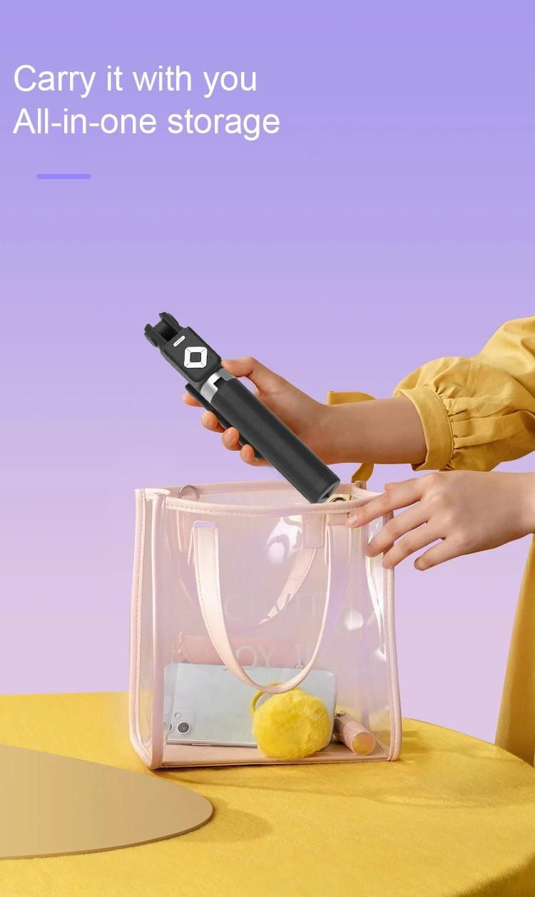 New 67'' Phone Tripod with Fill Light & Remote, Selfie Stick Tripod, Extendable Stand for iPhone 16/15/14/13/12 & Android, Stable, Portable Travel Accessory (Compatible with all iPhone & Android）