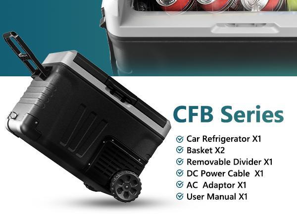 【 LIVE】EUHOMY 2025 12V Portable Refrigerator Freezer (-4℉~68℉) | 22QT(21L)/37QT(35L)/53QT(50L) Sizes, 12/24V DC & 110-240V AC Compressor Cooler | with Wheels & Baskets for Camping, Travel, Truck, RV, Boat