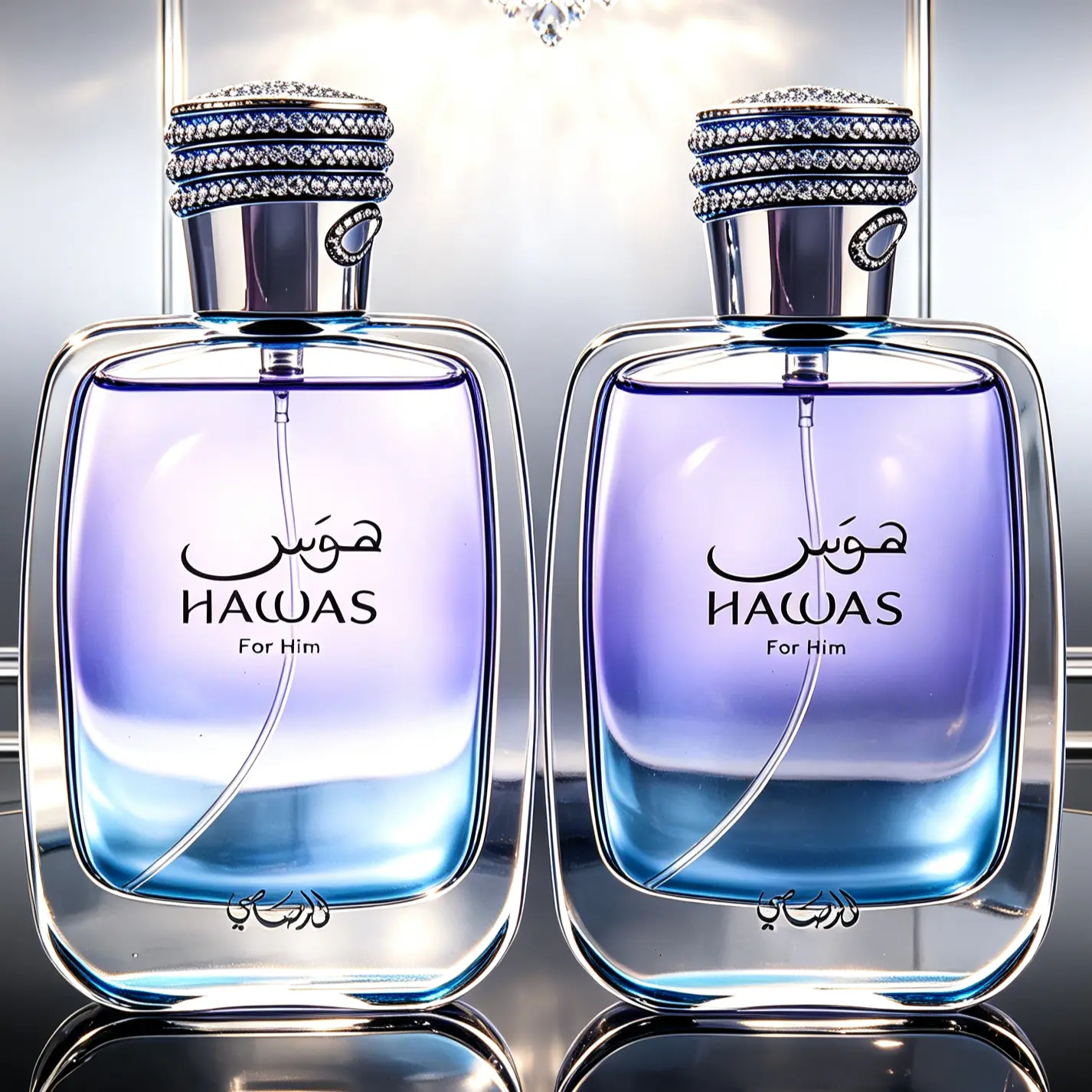 Men’s Luxury Hawas for Him Perfume Spray, Aquatic Citrus Woody EDT Cologne, All Day Wear Fragrance for Date & Business