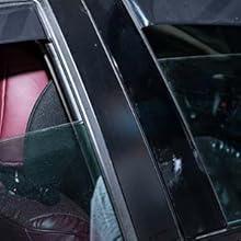 Spurtar Gloss Black Vinyl Wrap 4 Inch x 20ft Air-Release Adhesive Car Vinyl Tape Chrome Delete Wrap Roll DIY Car Exterior Decoration Door Edge Guard Vehicle Detailing Paper 10CM x 6M