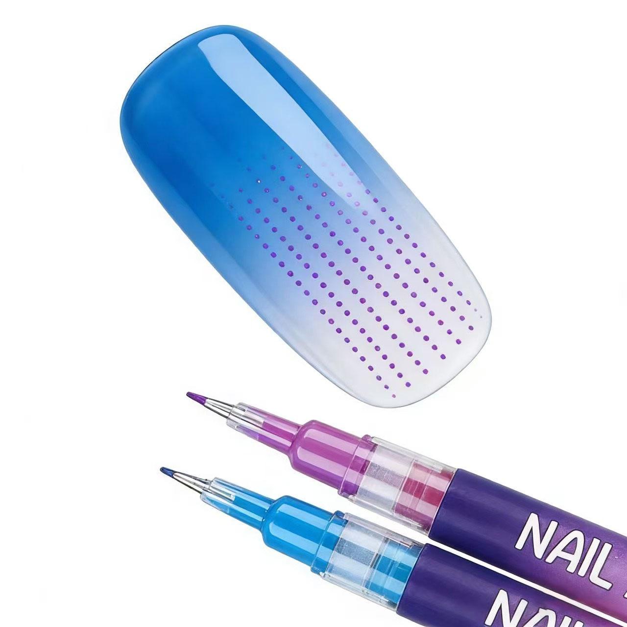 12-Color Nail Art Marker Set – Quick-Drying Acrylic Pens for DIY Manicures & Easy 3D Designs, Ideal for Beginners