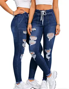 Womens Skinny Jeans Stretchy High Waisted Ankle Jean Ripped Slim Fit Washed Denim Distressed Tight Jean for Casual & Formal Occasions Comfortable High Rise
