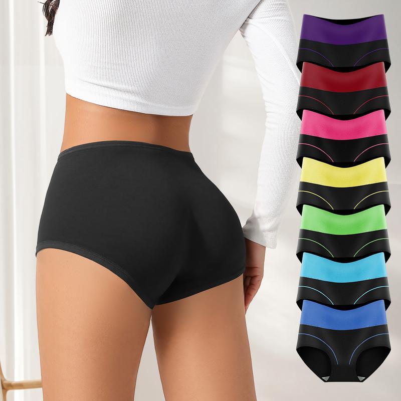 HOTCOM Women’s Plus Size Lingerie Hipster Panties 7-Pack – Seamless Soft Fit with Elastic Waist, Breathable Everyday Womenswear