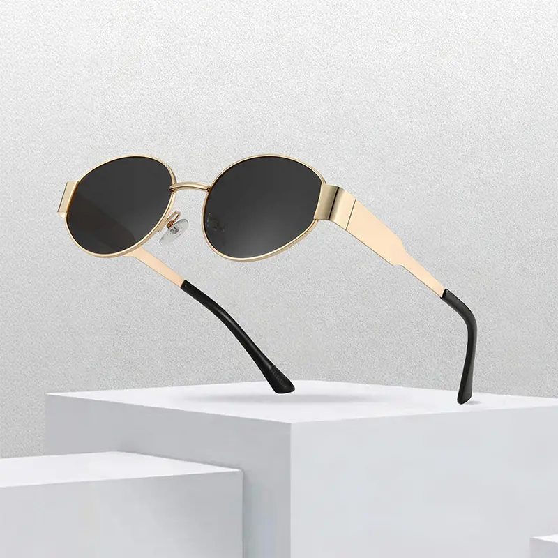 Women's Retro Personality Unisex Internet Celebrity Style Metal Frame Small Sunglasses for Summer,summervibes