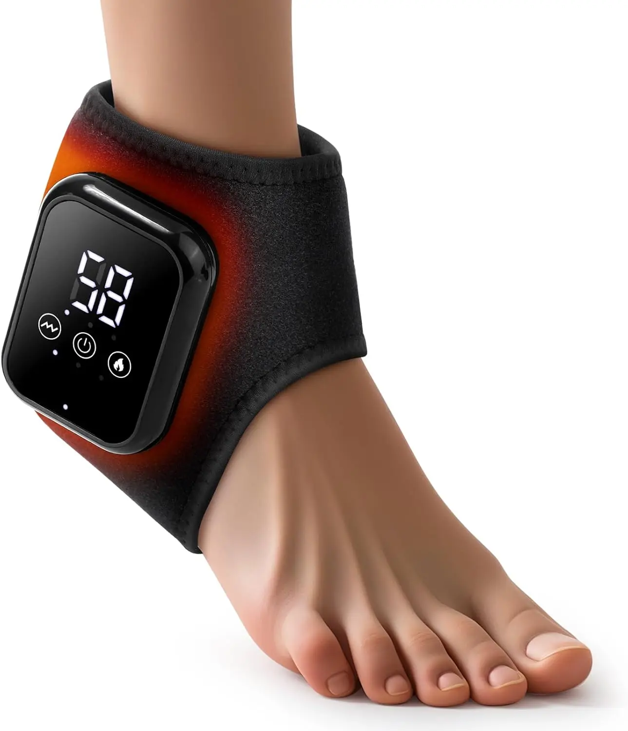 Cordless Foot and Ankle Massager with Heat, Ankle Heating Pad Wrap with Massage, Ankle Massager for Pain Relief, 3 Heat & Vibration Settings, Auto Shut-Off – Ideal for Home, Office, Travel #fathersdaygift,back to school,back to school haul