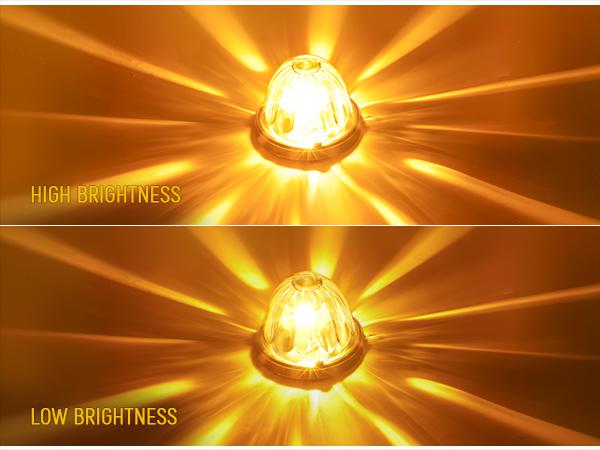 Partsam Glass LED Watermelon Lights Clear Lens LED Side Marker Lights Partsam Glass LED Watermelon Lights Clear Lens LED Side Marker Lights