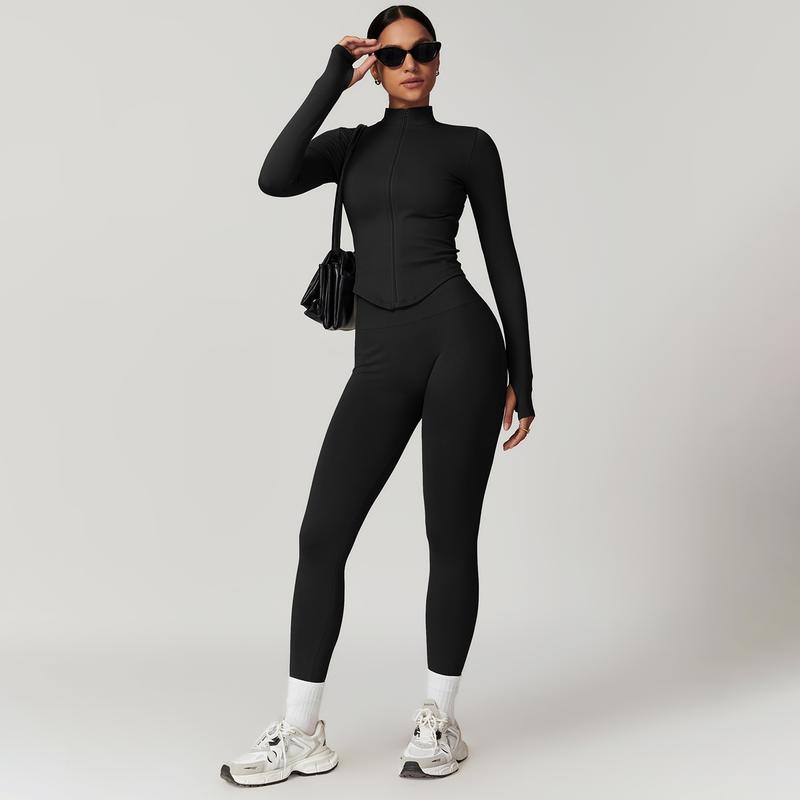 MASKERT Women's Seamless Tight Fitting Top & Pants Set High Elasticity for Running Sports Yoga Comfortable Skin Friendly