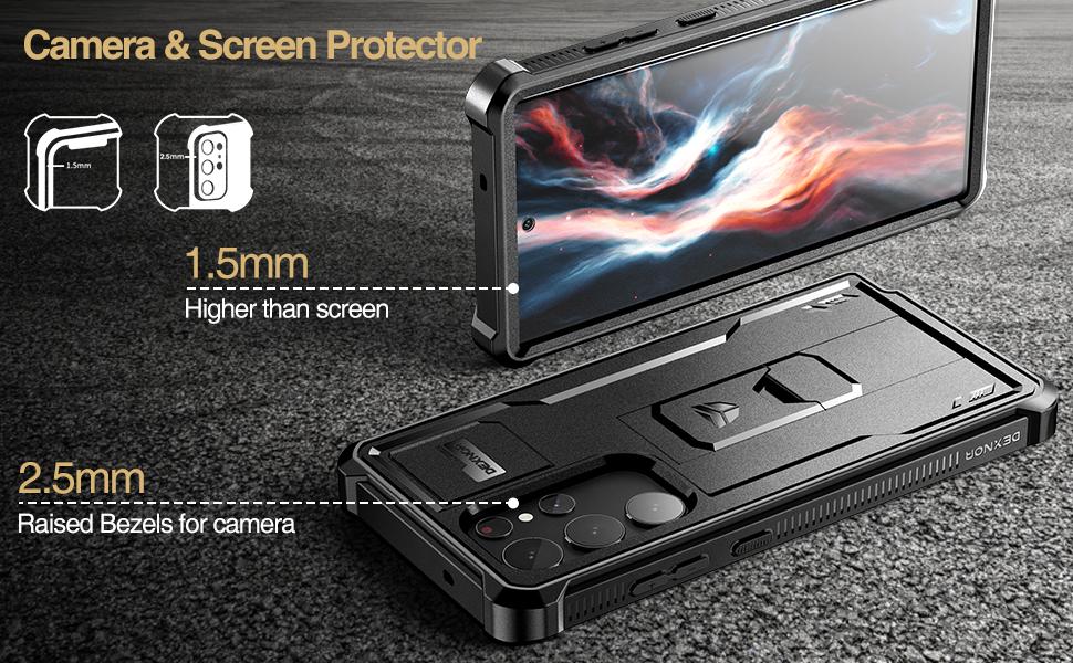 Dexnor Full Body Case for Samsung Galaxy S23 Ultra 5G/6.8 inches, [Extra Front Frame] Heavy Duty Military Protection Built-in Screen Protector and Kickstand for Samsung S23 Ultra 5G