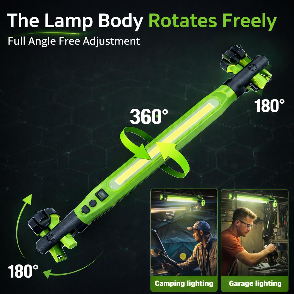 2026 Magnetic Work Light Under Hood Rechargeable LED Bar for Mechanics Car Repair Garage Lighting Accessory with 360° Foldable Design Compact & Durable USB Rechargeable