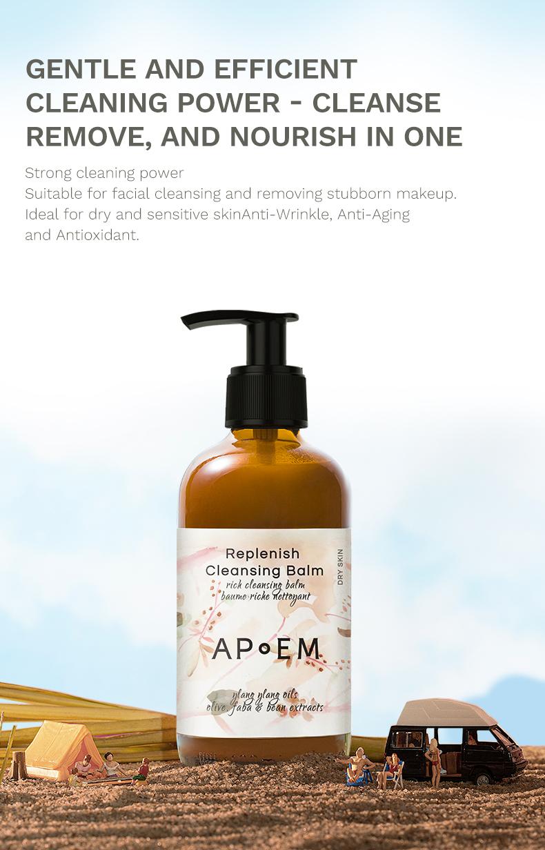 [Daily] APoEM Replenish Cleansing Balm - 150ml | Three-in-One Deep Cleansing Gentle Makeup Remover - Vegan Ecofriendly Family-Use, TikTokShopBlackFriday Stock Up