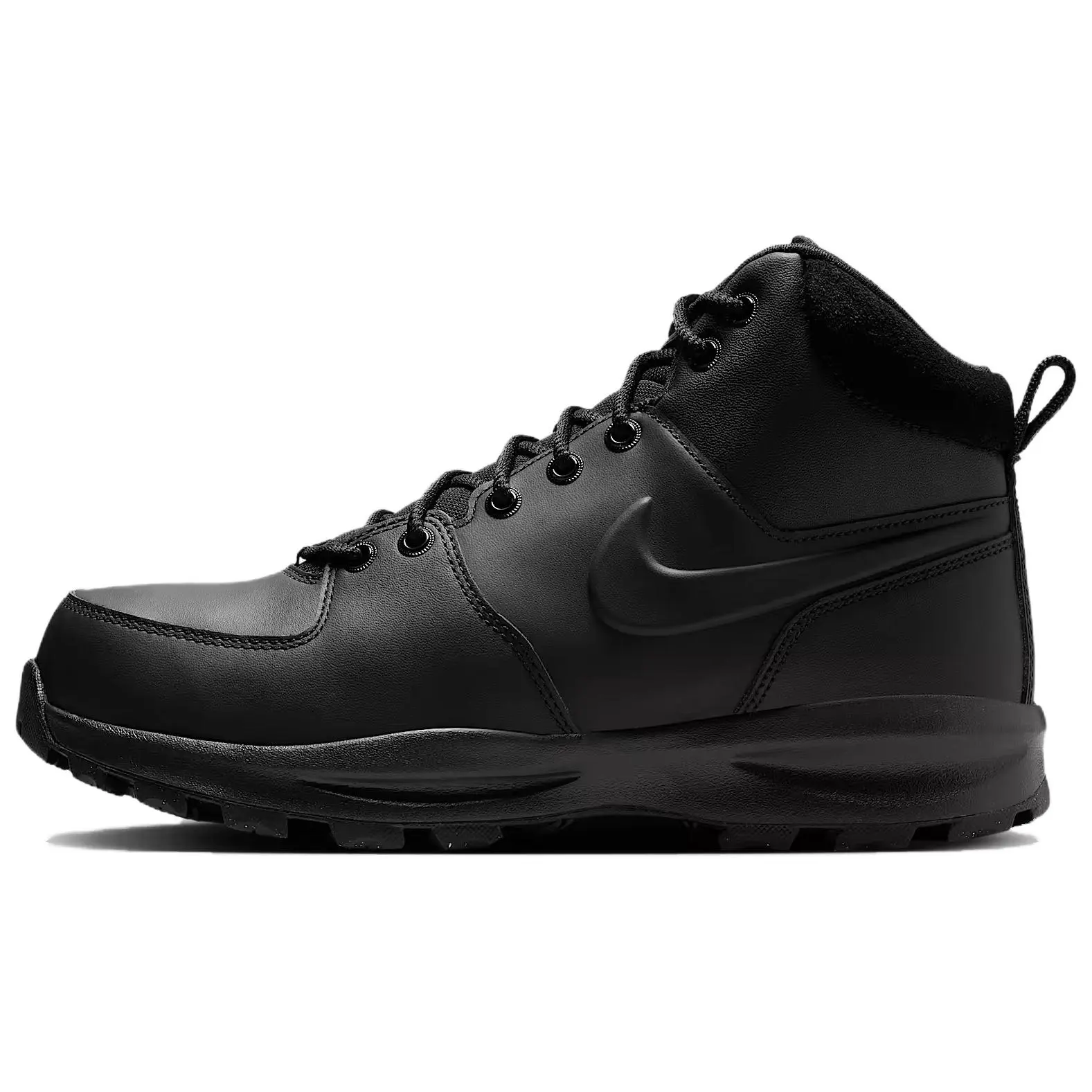 Nike Manoa Leather 'Triple Black' Sneaker, Casual Fashion Shoes, Sneaker Trainer for Sports & Outdoor Activities, True To Size, Cushioned Sole, Durable Leather, Lace-Up, Comfortable For All-Day Use, Us M 10, Walking Shoes, Sports Shoes