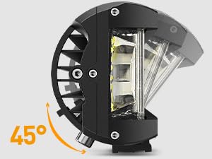 Nilight Side Shooter LED Light Bar 2PCS 4.3 Inch Triple Row Spot Flood Combo Lights Led Work Light with Wiring Harness Kit for Off Road Fog Light Driving Light on Truck SUV ATV UTV