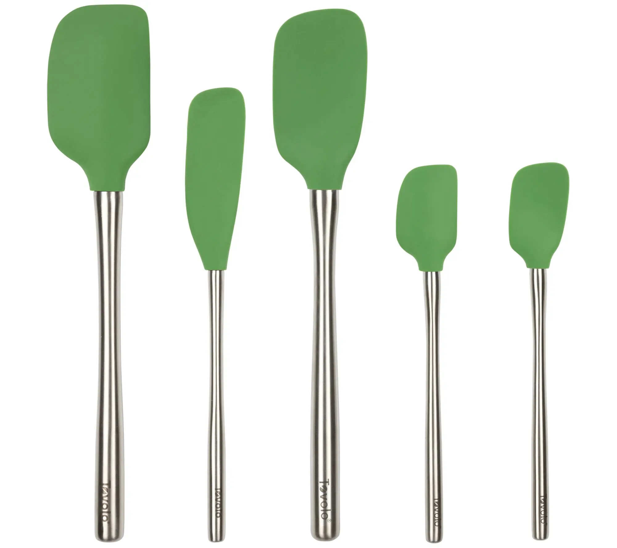 Tovolo Set of 5 Flex-Core Spatula Set with SS Handles Tovolo Set of 5 Flex-Core Spatula Set with SS Handles