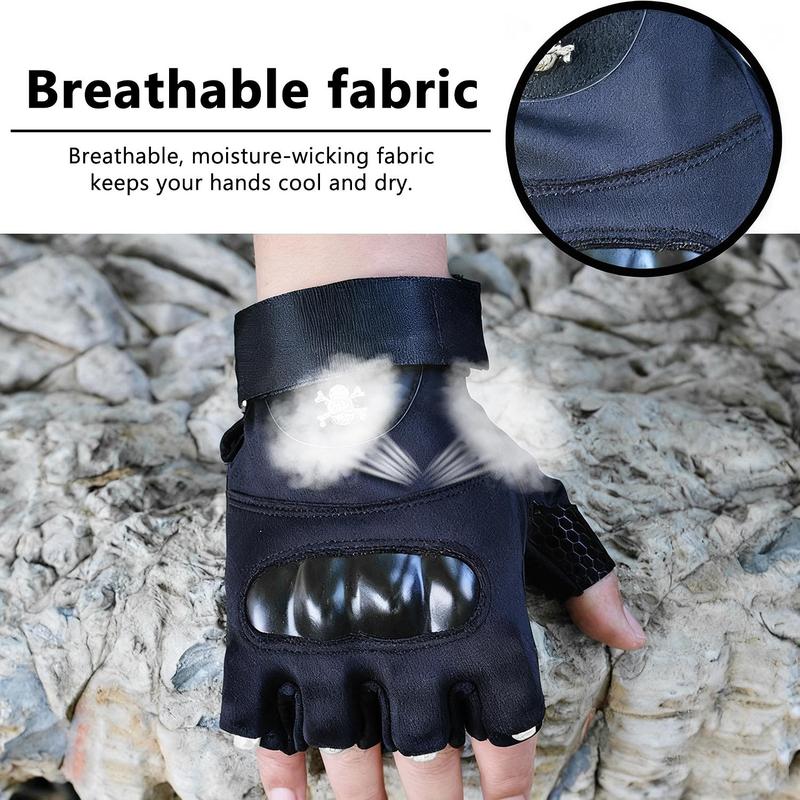 LED Flashlight Gloves,Half Finger Lighted Gloves,Adjustable Wrist Strap,Flashlight Gloves with 8 LED Cool Gadget Finger Lights for for Camping Fishing Repairing,Cycling,Running Camping,Christmas Birthday Gifts for Men and Women