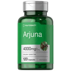 Horbaach Arjuna Capsules 4000mg | 120 Count | Non-GMO, Gluten Free | From Arjuna Bark Herb Extract