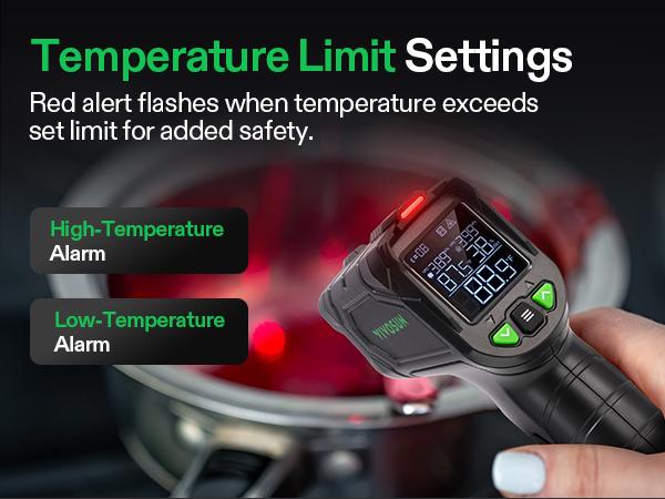 VIVOSUN VPD Thermometer, Handheld Environmental Monitor, Precision Infrared Laser Thermometer Gun with Adjustable Emissivity, Leaf VPD and Temperature Monitoring for Plants, Grow Tents